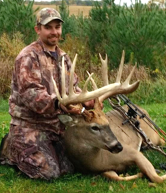 Adam Hupf of Wisconsin with his 200-plus inch buck that could be the new state bow record. Wow! 
