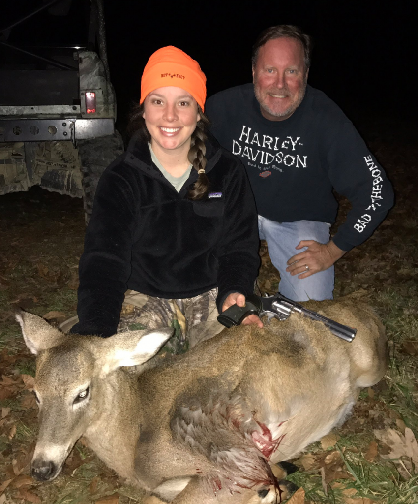 BuckPole16 Blakely Byrd SC in Kentucky w father with 357 Mag at 30 yards Handgunning for Whitetails: Is the .357 Big Enough?