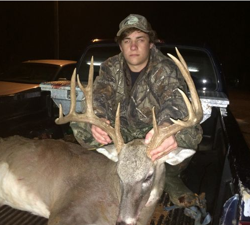Grant Vick with his 11-pointer from Kemper County, Louisiana, a state that has turned out some whoppers the last few seasons. 