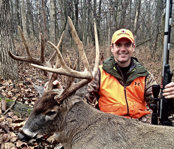 Gregg Ritz of Hunt Masters with a great Thompson/Center muzzleloader buck.