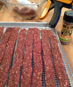 Ground venison strips ready for the oven. (photo by Dan Schmidt)