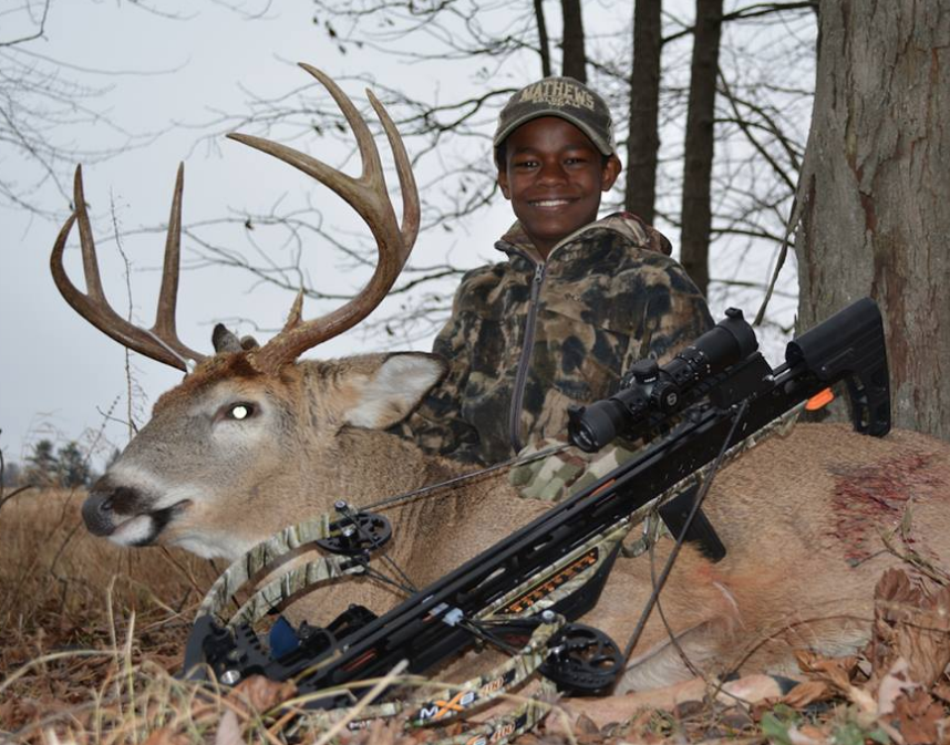 Muluken Rucks of Wisconsin with his first buck! Congratulations!