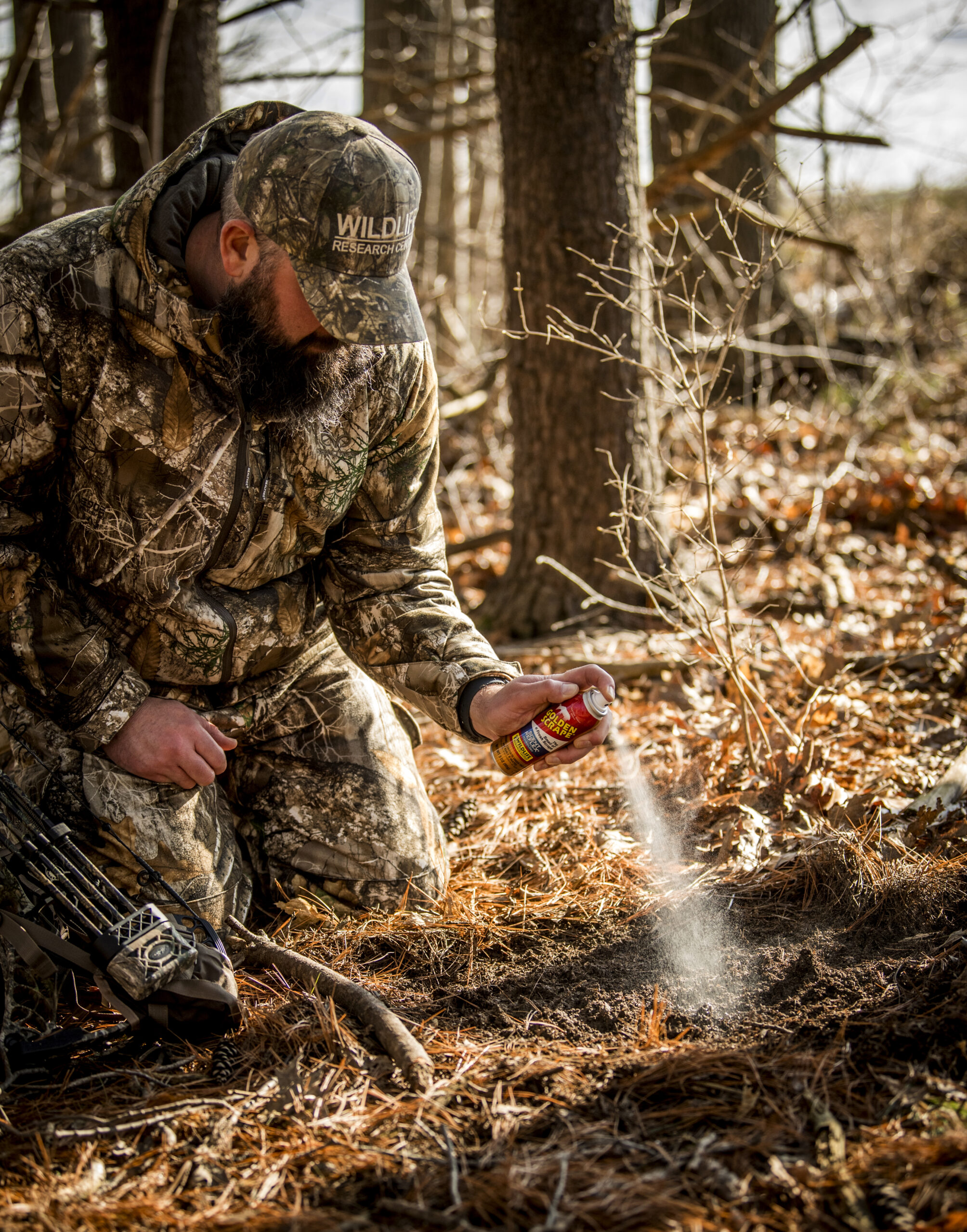 ScrapeSpray 3 WRC 2022 blog bachman scaled How to Lure Mature Bucks in During the Rut | Deer & Deer Hunting