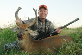Hunters who shoot an 'antlered doe' likely have killed a hermaphrodite, which has ovaries and testes, neither of which would be noticeable to an untrained eye. The deer may appear to be female, but the branched (and sometimes hardened) antlers are an indication that it most likely not a true antlered doe.
