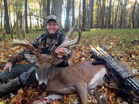 Ted Nugent loves bowhunting and gets into the woods almost every day of the season when he can, whether it's for big bucks like this or ducks and small game. 