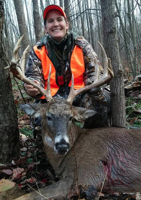 Sabrina Simon of TenPoint with a great Ohio buck!